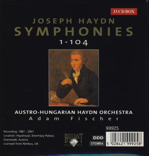 Joseph Haydn, Austro-Hungarian Haydn Orchestra, Adam Fischer (2) : Symphonies (Complete) (33xCD + Box, Comp)
