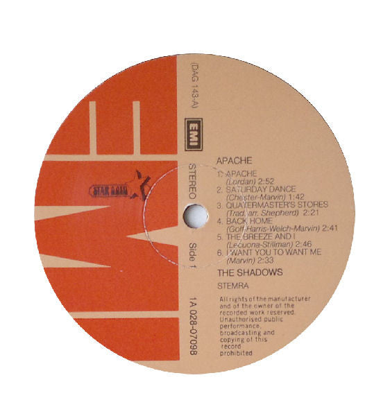 The Shadows : Apache (LP, Comp, RE)