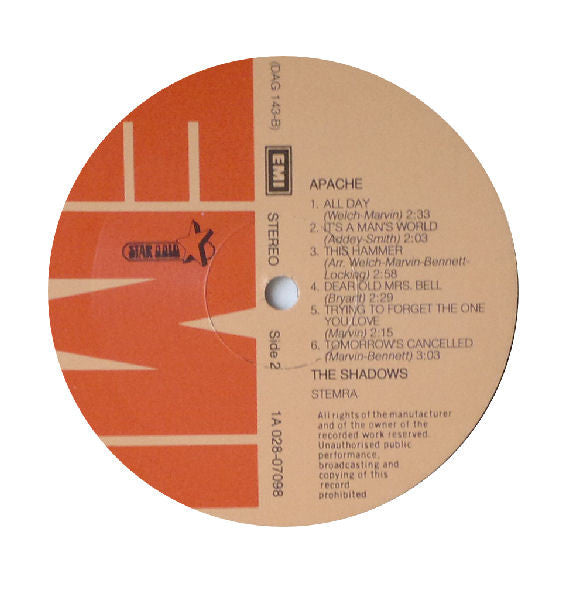 The Shadows : Apache (LP, Comp, RE)