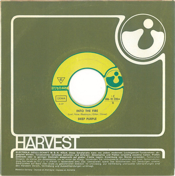 Deep Purple : Speed King (7", Single)