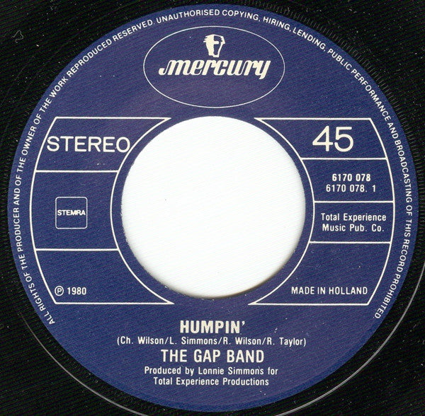 The Gap Band : Humpin'  (7", Single)