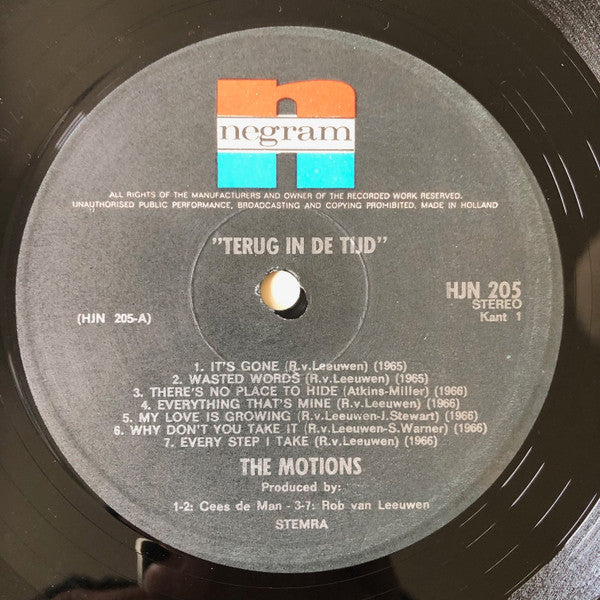 The Motions : Terug In De Tijd (LP, Comp)