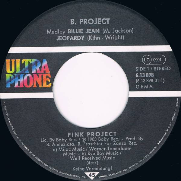 Pink Project : B. Project (7", Single)
