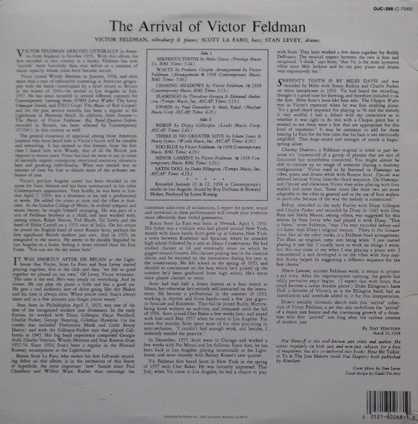 Victor Feldman, Stan Levey, Scott LaFaro : The Arrival Of Victor Feldman (LP, Album, RE)