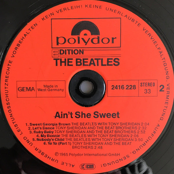 The Beatles : Ain't She Sweet (LP, Comp, RE)