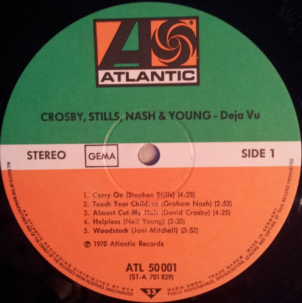 Crosby, Stills, Nash & Young : Déjà Vu (LP, Album, RE, Gat)
