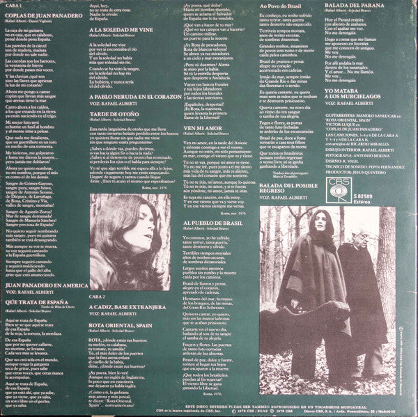Soledad Bravo - Rafael Alberti : Soledad Bravo - Rafael Alberti (LP, Album, Gat)