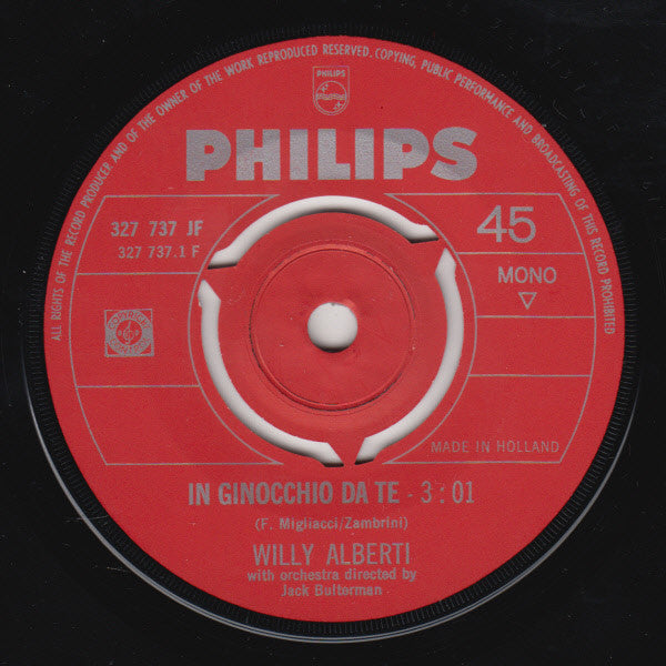 Willy Alberti : In Ginocchio Da Te / Amore, Scusami (7", Mono)