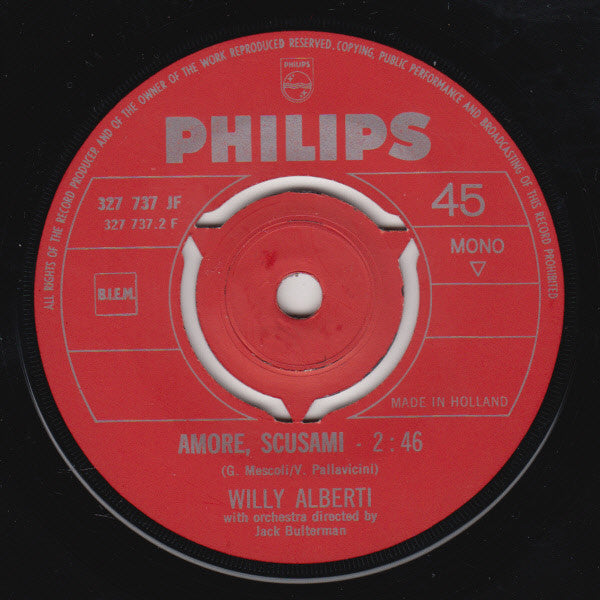 Willy Alberti : In Ginocchio Da Te / Amore, Scusami (7", Mono)