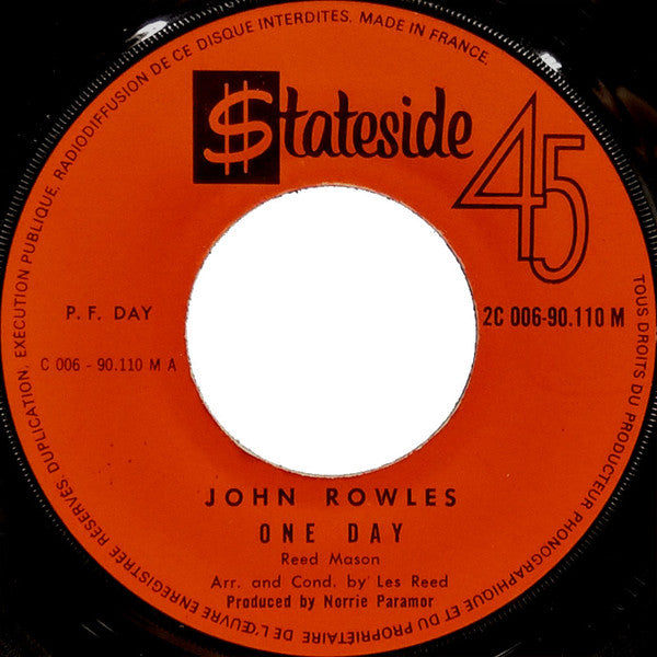 John Rowles : I Must Have Been Out Of My Mind (7", Single)