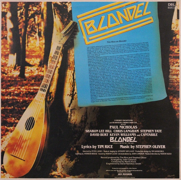 Tim Rice, Stephen Oliver - "Blondel" Original London Cast : Blondel (2xLP, Album)