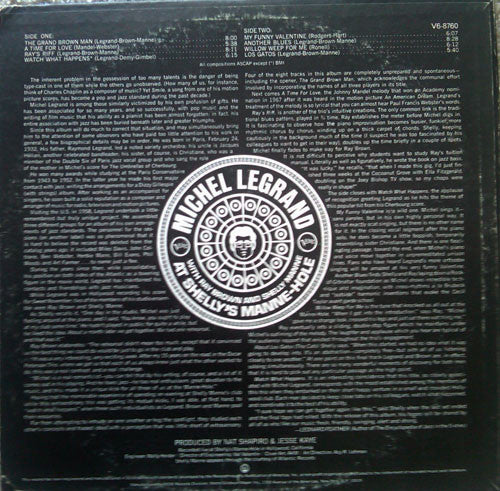 Michel Legrand : At Shelly's Manne-Hole (LP, Album, Promo)