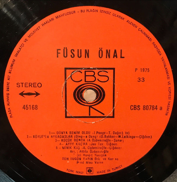 Füsun Önal :  Alo.... Ben Füsun (LP, Album)