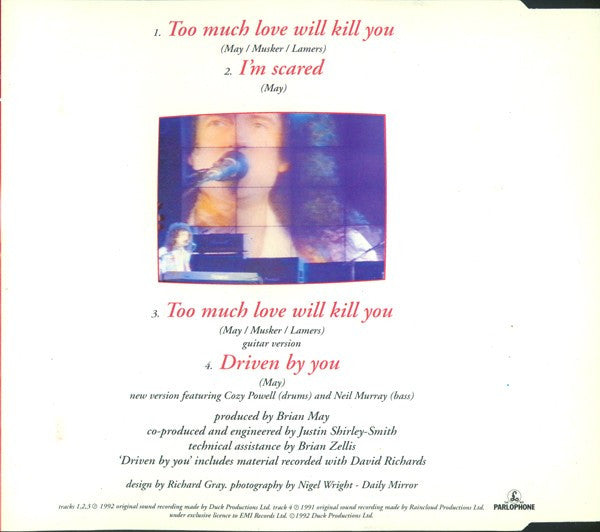 Brian May : Too Much Love Will Kill You (CD, Maxi)