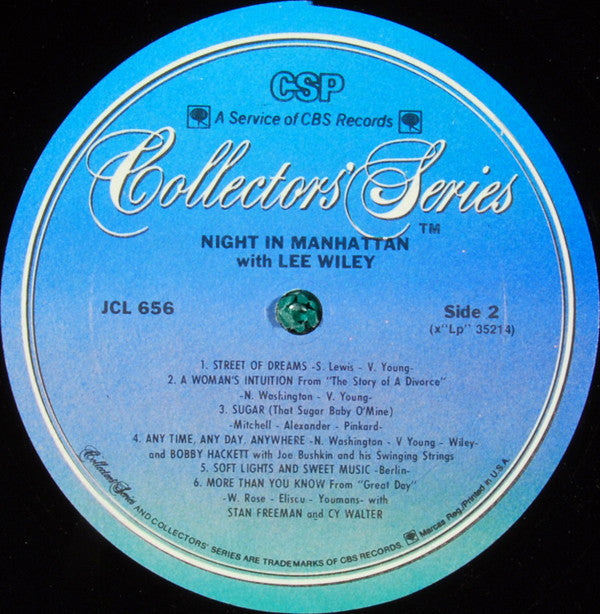 Lee Wiley : Night In Manhattan (LP, Mono, RE)