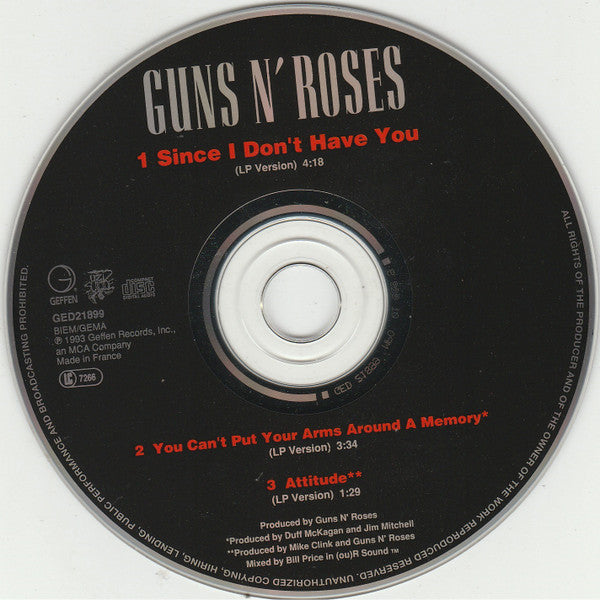 Guns N' Roses : Since I Don't Have You (CD, Maxi)