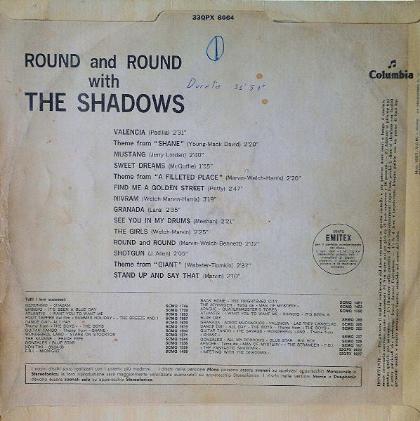 The Shadows : Round And Round With The Shadows (LP, Comp)