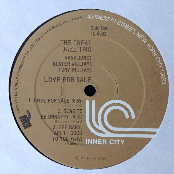 The Great Jazz Trio : Love For Sale (LP, Album, RE)