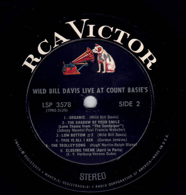 Wild Bill Davis : Live At Count Basie's (LP, Album)