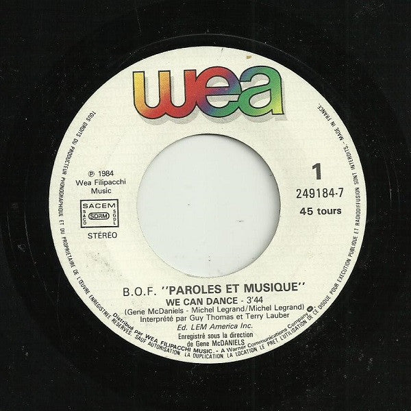 Michel Legrand : We Can Dance - Extraits De La Bande Originale Du Film "Paroles Et Musique" (7", Single)