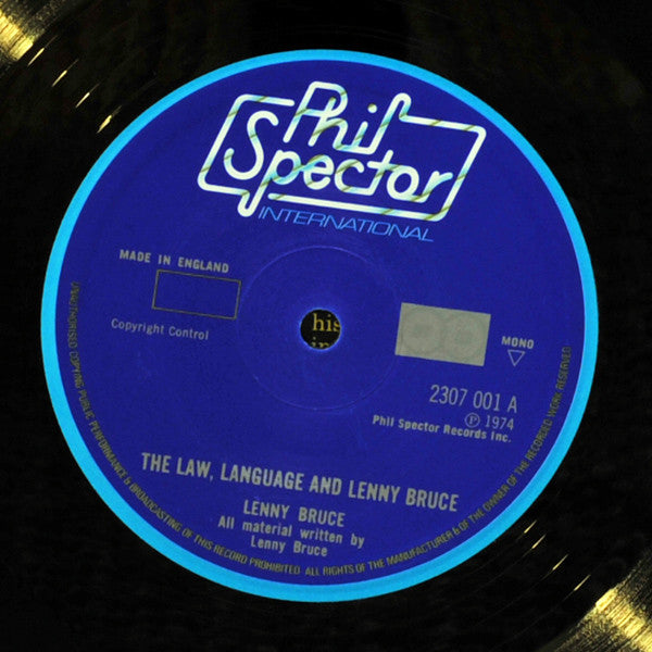 Lenny Bruce : The Law, Language And Lenny Bruce (LP)
