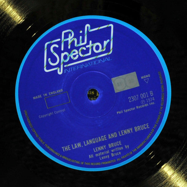 Lenny Bruce : The Law, Language And Lenny Bruce (LP)