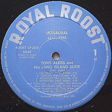 Tony Aless : Tony Aless And His Long Island Suite (LP, Album, Mono, RE)