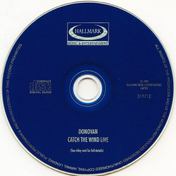 Donovan : Catch The Wind - Live (CD, Album)