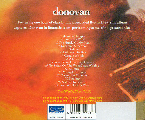 Donovan : Catch The Wind - Live (CD, Album)