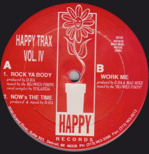 D-HA / Mad Mike* : Happy Trax Vol. IV (12", red)