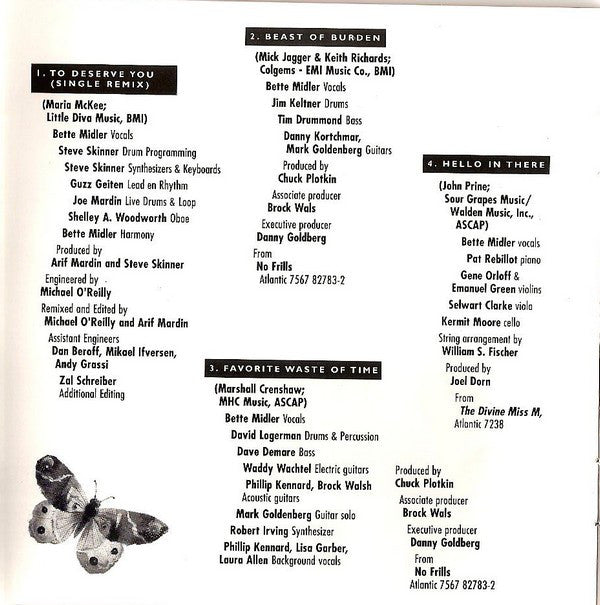 Bette Midler : Experience The Divine (Greatest Hits) (CD, Comp, RM)