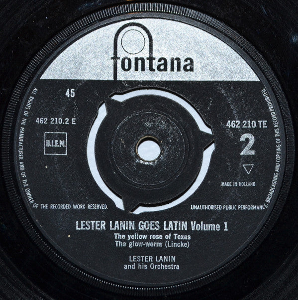 Lester Lanin : Lester Lanin Goes Latin Volume 1 (7")