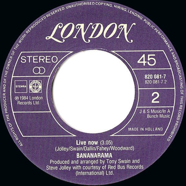 Bananarama : Rough Justice (7", Single)