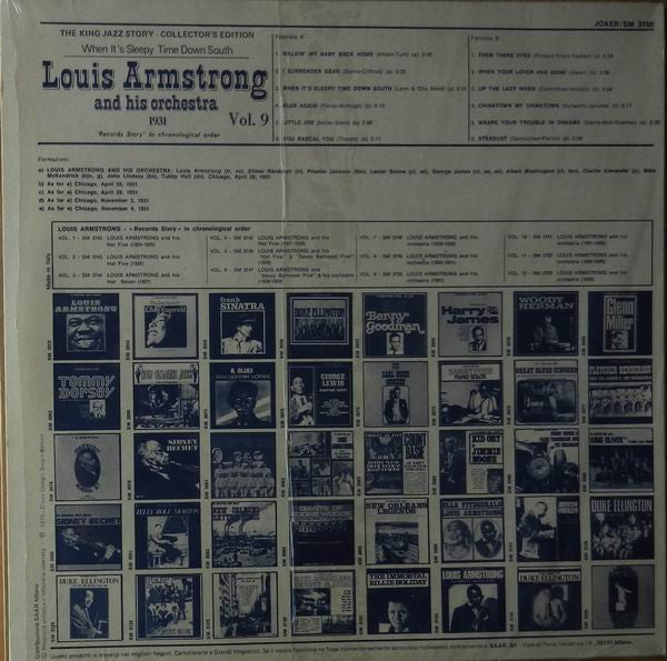 Louis Armstrong And His Orchestra : When It's Sleepy Time Down South 1931 (LP, Comp)