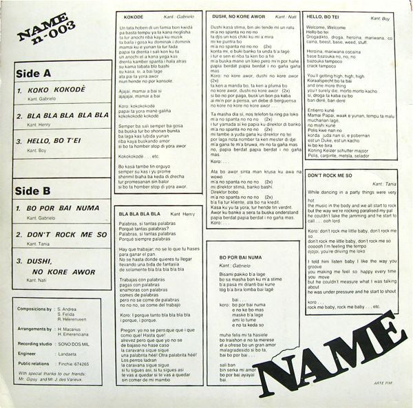 Name (12) : Koko Kokodè (LP, Album)