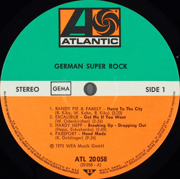 Various : German Super Rock (LP, Comp)