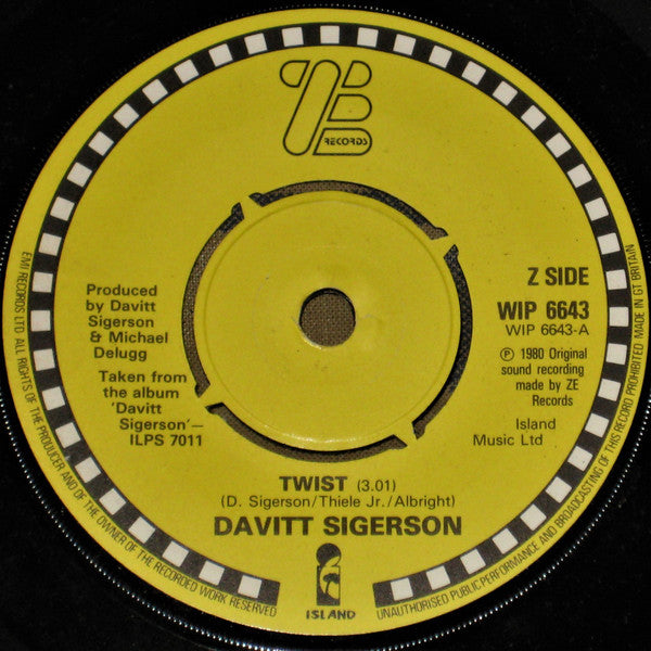 Davitt Sigerson : Twist (7")