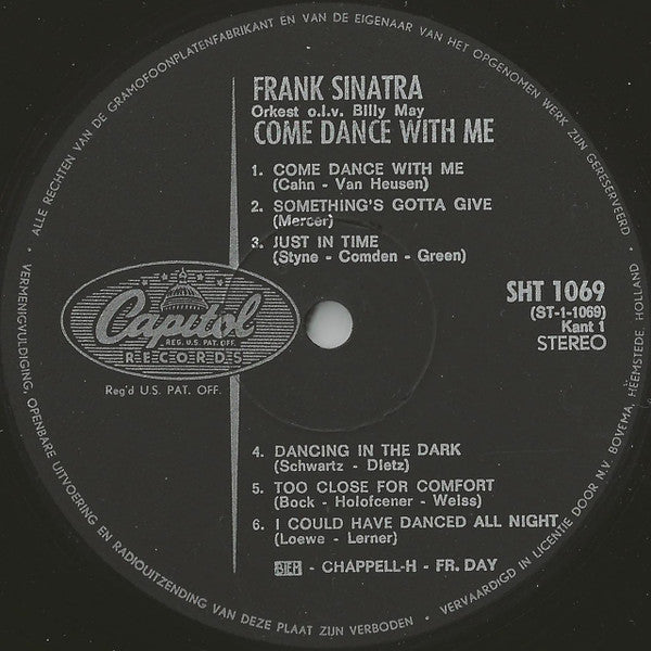 Frank Sinatra : Come Dance With Me! (LP, Album)