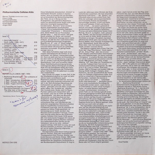 Philharmonische Cellisten Köln : Ragtimes (LP, Album)