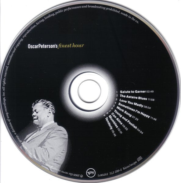 Oscar Peterson : Oscar Peterson's Finest Hour (CD, Comp)