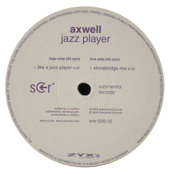 Axwell : Jazz Player (12")