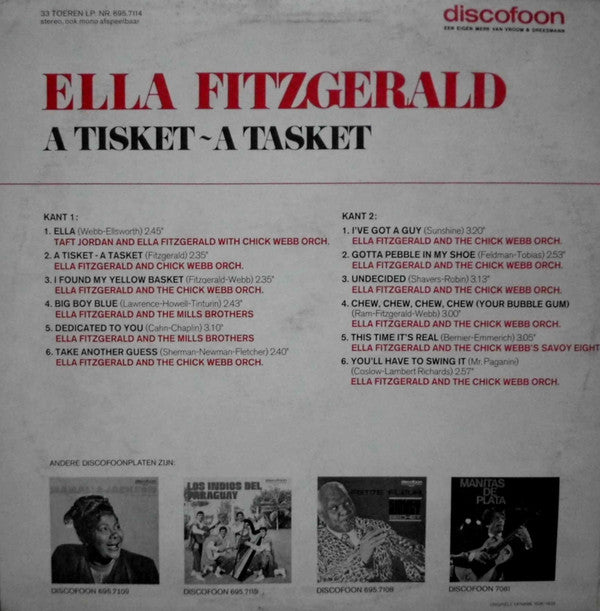 Ella Fitzgerald : A Tisket - A Tasket (LP, Comp)