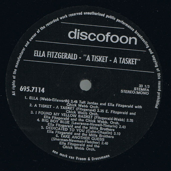 Ella Fitzgerald : A Tisket - A Tasket (LP, Comp)