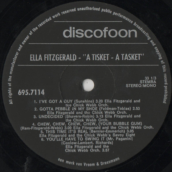 Ella Fitzgerald : A Tisket - A Tasket (LP, Comp)