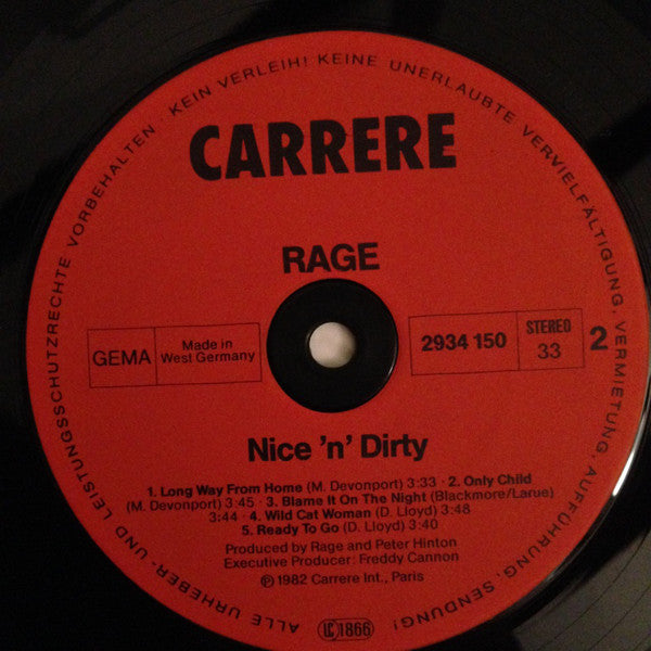 Rage (9) : Nice 'N' Dirty (LP, Album)