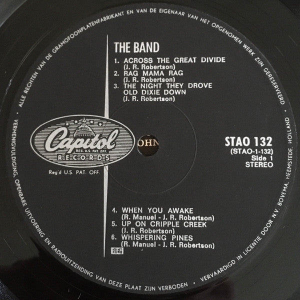 The Band : The Band (LP, Album, Gat)