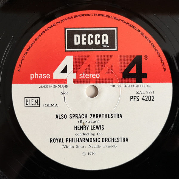 Richard Strauss - Henry Lewis, Royal Philharmonic Orchestra : Also Sprach Zarathustra (LP, Album)