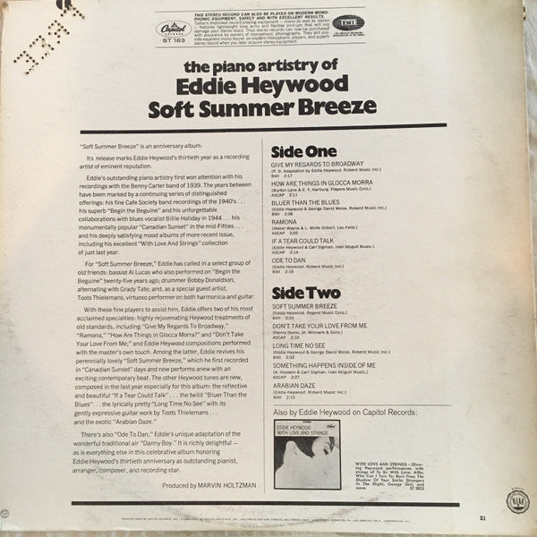 Eddie Heywood : Soft Summer Breeze (LP, Album)