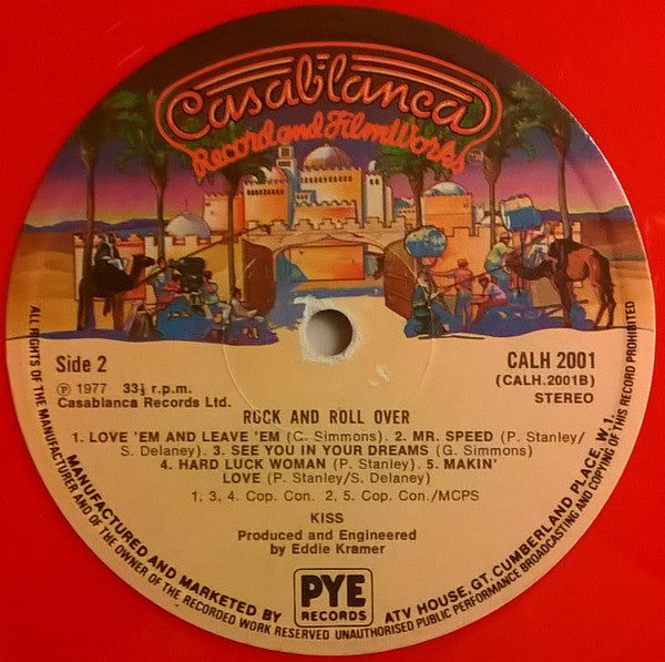 Kiss : Rock And Roll Over (LP, Album, Red)