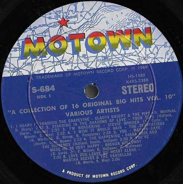 Various : The Motown Sound - 16 Big Hits Vol. 10 (LP, Comp)